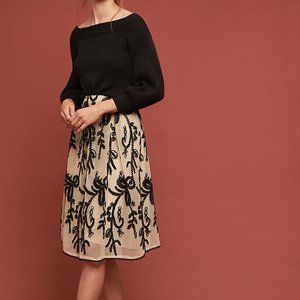 NWT Anthropologie dRA Embroidered Tulle Skirt, M